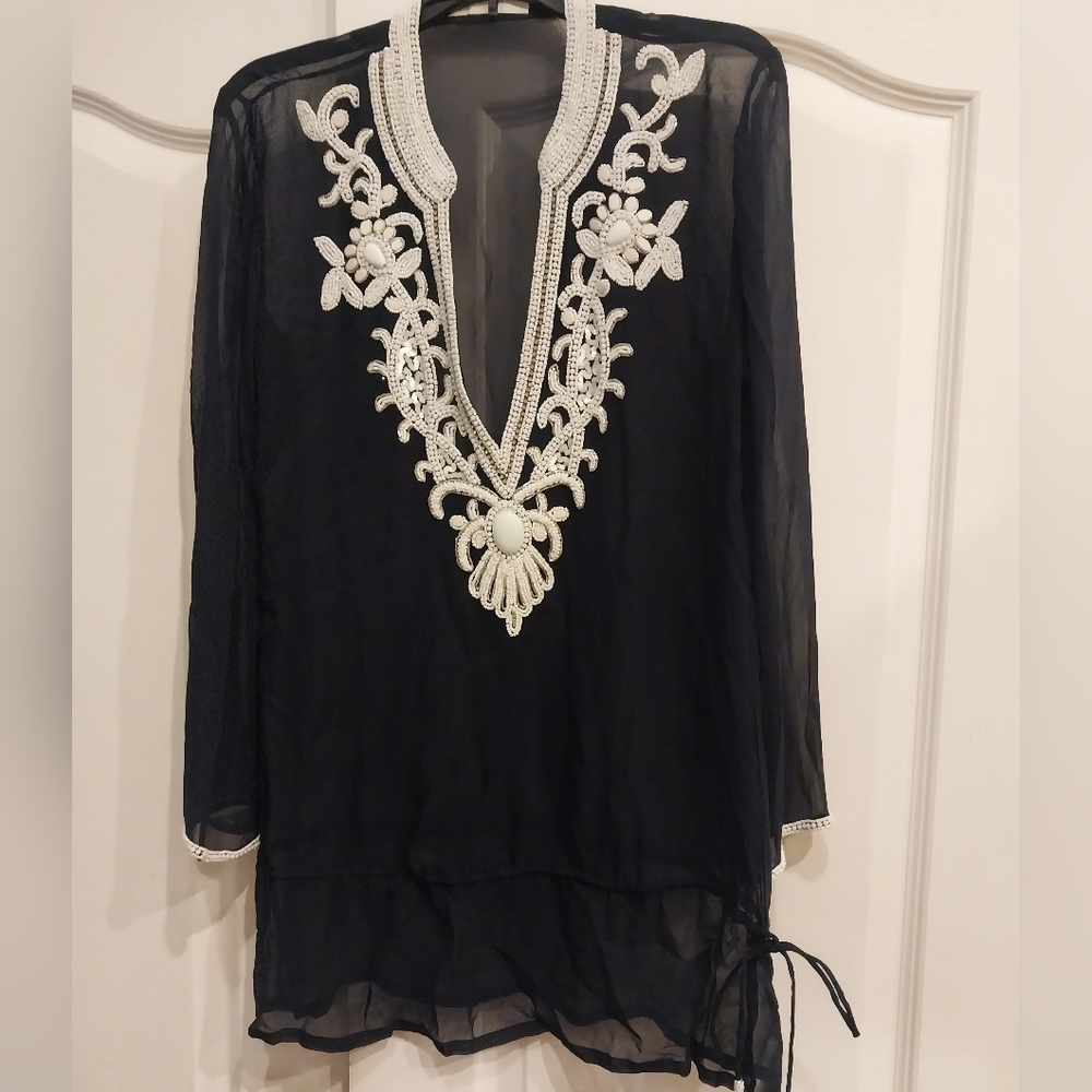 Boston Proper Navy Blouse